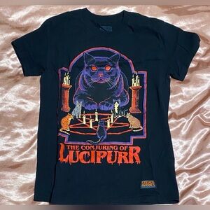 Steven Rhodes Lucipurr Cat Tee - Black